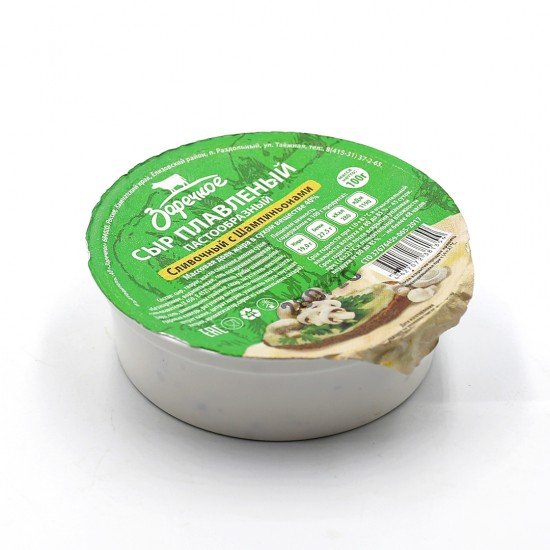 Сыр плавленый «Сливочный с Шампиньонами»,м.д.ж 40%